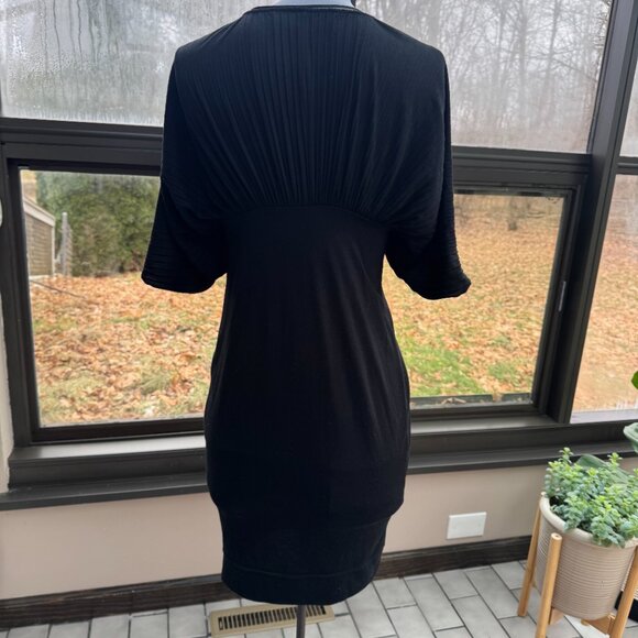 Zara Women Evening Collection‎ Small Black Mini Dress Y2K Kimono Short Sleeve - Picture 2 of 16